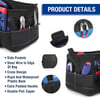 WORKPRO 16inch Wide Mouth Tool Bag Heavy Duty Cloth Tool Storage Bag with Water Proof Molded Base Adjustable Shoulder StrapBlackBlue