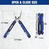 WORKPRO 18in1 Multi Tool Pliers Stainless Steel EDC Multitool with Pocket Knife 2 Safety Locks Belt Clip and Oxford Pouch Multipurpose Utility Multiuse Tool for Camping Outdoor ActivitiesBlue