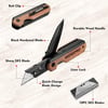 WORKPRO 2in1 Folding KnifeUtility Knife QuickChange Box Cutter with Belt Clip Liner Lock and G10 Handle Extra 10 SK5 Blades Included BlueWood