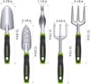 WORKPRO Aluminum Garden Tool Set 4PCS Heavy Duty Hand Garden Tools with Box Include Trowel Rake Pruner Garden Gloves Floral and Insect Printing Garden GiftsGreen