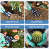 WORKPRO Aluminum Garden Tool Set 4PCS Heavy Duty Hand Garden Tools with Box Include Trowel Rake Pruner Garden Gloves Floral and Insect Printing Garden GiftsBlue insect