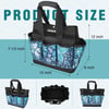 WORKPRO Garden Tool Bag 9 Pockets Garden Tote Bag Heavy Duty Oxford Garden Tool Storage Bag Gardening Tool Kit Holder Tools NOT Included 12 x 12 x 6 Blue InsectsFloral Blue