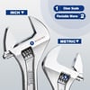 WORKPRO 3piece Adjustable Wrench Set Wide Jaw Opening Wrench With Rubber Antislip Grip MetricSAE Scales Premium CrV Steel Chrome Plated 6inch 8inch 10inchWORKPRO 3piece Adjustable Wrench Set Wide Jaw Opening Wrench With Rubber Antislip Grip MetricSAE Scales Premium CrV Steel Chrome Plated 6inch 8inch 10inch