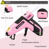 WORKPRO Cordless Hot Melt Glue Gun Rechargeable Fast Preheating Mini Glue Gun Kit with 20 Pcs Premium Glue Sticks AutomaticPowerOff Glue Gun for Art Crafts Decorations Fast Repairs Pink RibbonPink