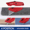 WORKPRO Premium Utility Knife 1PC Retractable All Metal Heavy Duty Box Cutter Quick Change Blade Razor Knife with 10 Extra BladesRed