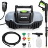 WORKPRO Compact Pressure Washer 1900 Max PSI 18 GPM 12Amp Electric High Pressure Washer with 4 Nozzles Soap Applicator and Pressure Washer Hose Power Washer Cleans CarsGardenFencesPatiosWORKPRO Compact Pressure Washer 1900 Max PSI 18 GPM 12Amp Electric High Pressure Washer with 4 Nozzles Soap Applicator and Pressure Washer Hose Power Washer Cleans CarsGardenFencesPatios