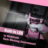 WORKPRO 20V Pink Cordless Drill Driver Set 38 Keyless Chuck 20 Ah Liion Battery 1 Hour Fast Charger and 11inch Storage Bag IncludedPink