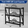 WORKPRO 3Tier Garage Shelving Unit Heavy Duty 5400 LBS Load Capacity Metal Storage Rack 50W x 18D x 47H Height Adjustable Industrial Shelving for Garage Warehouse Shop1 50u201DW x 47u201DH x 18u201DD