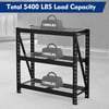 WORKPRO 3Tier Garage Shelving Unit Heavy Duty 5400 LBS Load Capacity Metal Storage Rack 50W x 18D x 47H Height Adjustable Industrial Shelving for Garage Warehouse Shop1 50u201DW x 18u201DD x 47u201DH