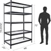 WORKPRO 3Tier Garage Shelving Unit Heavy Duty 5400 LBS Load Capacity Metal Storage Rack 50W x 18D x 47H Height Adjustable Industrial Shelving for Garage Warehouse Shop1 48u201DW x 24u201DD x 72u201DH