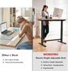 WORKPRO 48 Electric Standing Desk Height Adjustable Workbench with 48x24 Wooden Top and Dual Motor 500 LBS Load Capacity Work Table for Home Office Garage 2834 to 48716 Lift RangeWORKPRO 48 Electric Standing Desk Height Adjustable Workbench with 48x24 Wooden Top and Dual Motor 500 LBS Load Capacity Work Table for Home Office Garage 2834 to 48716 Lift Range