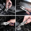 WORKPRO 5Piece CRV Locking Pliers Set 612 912 Long Nose Locking Pliers 5 7 and 10 Curved Jaw Locking Pliers Fast Release with 3pc Hex Keys5