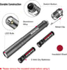 WORKPRO LED Pen Light Set BatteryPowered Aluminum Handheld Flashlights Pocket Torch Penlight with High Lumens for Camping Outdoor Emergency Everyday 8AAA Batteries Included Gray 4PackGray