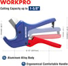 WORKPRO Ratchet PVC Pipe Cutter Tool Up to 212 Pex Cutting Tool for Cutting PEX PVC PPR and Plastic Hoses with Sharp 5Cr15MoV Stainless Steel Blades Suitable for Home Repairs and Plumbers15842mm