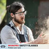 WORKPRO Safety Glasses z87 Safety Goggles with Adjustable Temples Lab Goggles with Anti Fog Coating1 Pack