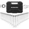 WORKPRO 22Piece Ratcheting Combination Wrench Set 72 Teeth Combo Ratchet Wrenches Set with Organizer Box Metric 618mm amp SAE 1434WORKPRO 22Piece Ratcheting Combination Wrench Set 72 Teeth Combo Ratchet Wrenches Set with Organizer Box Metric 618mm amp SAE 1434