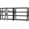 WORKPRO 3Tier Garage Shelving Unit Heavy Duty 5400 LBS Load Capacity Metal Storage Rack 50W x 18D x 47H Height Adjustable Industrial Shelving for Garage Warehouse Shop2 68W x 24D x 65H