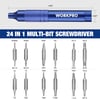 WORKPRO 24in1 Precision Screwdriver Pen Style MultiBit Screwdriver Glasses Screwdriver with S2 Steel Small Screwdriver Bits Ideal for Eyeglass Watch Laptop Phone Jewelry and Electronic BlueBlue