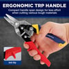 WORKPRO 3 Piece Aviation Tin Snips Set 8 Inch Metal Cutter Shear for Left Right and Straight Cut CrV Blade Ergonomic Handle with Hang Hole amp Safety LatchLeftRightStraight