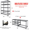 WORKPRO 5Tier Metal Storage Shelving Unit 48W x 24D x 72H Adjustable Storage Rack Heavy Duty Shelf 4000 lbs Load Capacity Total for Garage Kitchen Bathroom Warehouse BlackSliver48u201DW x 24u201DD x 72u201DH Black With Silver Pattern