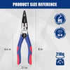 WORKPRO 8 Inch Needle Nose Pliers Multipurpose Long Nose Pliers with Wire StripperCrimperCutter Function Premium HeavyDuty CRV Steel Hand Tool Plier for Home CraftsWORKPRO 8 Inch Needle Nose Pliers Multipurpose Long Nose Pliers with Wire StripperCrimperCutter Function Premium HeavyDuty CRV Steel Hand Tool Plier for Home Crafts