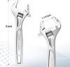 WORKPRO Adjustable Wrench 6inch Heavy Duty Spanner with InchMetric Scale Premium CrV Steel Chrome Plated8 Inch