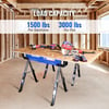 WORKPRO Folding Sawhorse 2Pack Adjustable Heavy Duty Saw horse with 2x4 Support Arms 3000 lbs Load Capacity 2432 inch Height Adjustable Legs Pivoting Feet amp Support Pegs2Pack Upgraded