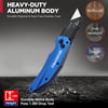 WORKPRO FoldingnbspUtility Knife Heavy Duty Metal Quick Open Axis Lock Box Cutter Quick Change Blade Razor Knife 1PC with 10 Extra SK5 BladesBlue