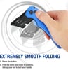 WORKPRO FoldingnbspUtility Knife Heavy Duty Metal Quick Open Axis Lock Box Cutter Quick Change Blade Razor Knife 1PC with 10 Extra SK5 BladesBlue