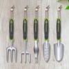 WORKPRO Garden Tool Set 5 Pieces Gardening Work Gifts Cast Aluminum Outdoor Hand Tools Kit for Men and Women Including Trowel Transplanter Weeder Hand Fork CultivatorGreen