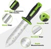 WORKPRO Hori Hori Garden Knife 7 Stainless Steel Blade with Cutting Edge Garden Tools with Oxford Sheath Ergonomic TRP Handle with Hanging Hole for Weeding Planting Digging PinkGreen