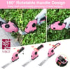 WORKPRO Pink Cordless Grass Shear amp Shrubbery Trimmer  2 in 1 Handheld Hedge Trimmer 72V Electric Grass Trimmer Hedge ShearsGrass Cutter 20Ah Rechargeable LithiumIon Battery  Pink RibbonPink