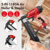 WORKPRO Pneumatic Brad Nailer 18 GA 2 in 1 Nail Gun and Crown Stapler with 400pcs Nails 300pcs Staples for Carpentry DIY Project WoodworkingWORKPRO Pneumatic Brad Nailer 18 GA 2 in 1 Nail Gun and Crown Stapler with 400pcs Nails 300pcs Staples for Carpentry DIY Project Woodworking