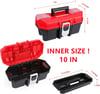 WORKPRO Tool Box Portable 13 with Removable Tray Heavy Duty Toolbox with Metal Latch Rated up to 33 Lbs PP Plastic Small Tool Boxes with Small Parts Organizer in Lid black amp redWORKPRO Tool Box Portable 13 with Removable Tray Heavy Duty Toolbox with Metal Latch Rated up to 33 Lbs PP Plastic Small Tool Boxes with Small Parts Organizer in Lid black amp red