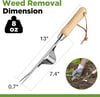 WORKPRO Weed Puller Tool Metal Leverage Base and VShaped Forks for Easy Weed Removal amp Deeper Root Digging Heavy Duty Stainless Steel with Wood Handle Manual Hand Weeder for Gardening13 Hand Weeder