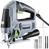 WORKPRO Jigsaw 65AMP 850W Corded Electric Jig Saw Tool Kit with 6 Variable Speeds 7 Blades 45 Bevel Cutting LED Light 3000 SPM 4 Orbital Settings Edge Guide Toolfree Blade ChangingWORKPRO Jigsaw 65AMP 850W Corded Electric Jig Saw Tool Kit with 6 Variable Speeds 7 Blades 45 Bevel Cutting LED Light 3000 SPM 4 Orbital Settings Edge Guide Toolfree Blade Changing