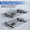 WORKPRO 2Pack 2x6FT Garage Wall Shelving 72 x 24 Heavy Duty Wall Mounted Shelving 800lbs Load Capacity Total Metal Wall Shelves Suitable for Shop Shed Garage Storage Black 1 Sets2x4FT