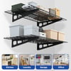 WORKPRO 2Pack 2x6FT Garage Wall Shelving 72 x 24 Heavy Duty Wall Mounted Shelving 800lbs Load Capacity Total Metal Wall Shelves Suitable for Shop Shed Garage Storage Black 1 Sets2x4FT