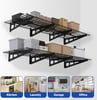 WORKPRO 2Pack 2x6FT Garage Wall Shelving 72 x 24 Heavy Duty Wall Mounted Shelving 800lbs Load Capacity Total Metal Wall Shelves Suitable for Shop Shed Garage Storage Black 1 Sets2x6FT