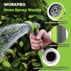 WORKPRO Garden Hose Nozzle  10 Spray Patterns Thumb Control On Off Valve Perfect Garden Water Hose Sprayer for Outdoor Watering Plants Car washing Cleaning Showering PetsWORKPRO Garden Hose Nozzle  10 Spray Patterns Thumb Control On Off Valve Perfect Garden Water Hose Sprayer for Outdoor Watering Plants Car washing Cleaning Showering Pets