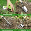 WORKPRO Garden Tools Set 7 Piece Stainless Steel Heavy Duty Gardening Tools with Wooden Handle Including Garden Tote Gloves Trowel Hand Weeder Cultivator and MoreGardening Gifts For Women MenGreen