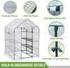 WORKPRO Greenhouse 56 x 56 x 77 Heavy Duty Walk in Greenhouses for Outdoors with Screen Windows Thicken PE Cover 3 Tier 8 Shelves Portable Green House Kit for Patio Backyard and Porch56 L X 56 W X 77 H Walk in Large