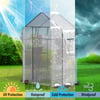 WORKPRO Greenhouse 56 x 56 x 77 Heavy Duty Walk in Greenhouses for Outdoors with Screen Windows Thicken PE Cover 3 Tier 8 Shelves Portable Green House Kit for Patio Backyard and Porch56 L X 28 W X 77 H Walk in Small