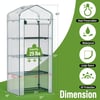 WORKPRO Greenhouse 56 x 56 x 77 Heavy Duty Walk in Greenhouses for Outdoors with Screen Windows Thicken PE Cover 3 Tier 8 Shelves Portable Green House Kit for Patio Backyard and Porch27 L x 19 W x 63 H  4 Tier