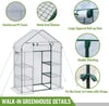 WORKPRO Greenhouse 56 x 56 x 77 Heavy Duty Walk in Greenhouses for Outdoors with Screen Windows Thicken PE Cover 3 Tier 8 Shelves Portable Green House Kit for Patio Backyard and Porch56 L X 28 W X 77 H Walk in Small