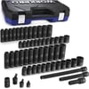 WORKPRO 12 Drive Impact Socket Set with Extension Bars Premium CrV Steel Complete 55Piece SAE and Metric Sockets with Enhanced Storage CaseWORKPRO 12 Drive Impact Socket Set with Extension Bars Premium CrV Steel Complete 55Piece SAE and Metric Sockets with Enhanced Storage Case