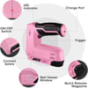 WORKPRO 36V Power Electric Cordless 2in1 Staple and Nail Gun 20Ah Battery Powered Stapler for Upholstery Carpentry Crafts DIY Including USB Charger Cable 2000PCS of Staples and Nails PinkPink