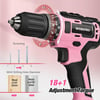 WORKPRO 20V Pink Cordless Drill Driver and Home Tool Set 141PCS Hand Tool Kit for DIY Home Maintenance 20 Ah Liion Battery 1 Hour Fast Charger and Tool Box Included  Pink RibbonWORKPRO 20V Pink Cordless Drill Driver and Home Tool Set 141PCS Hand Tool Kit for DIY Home Maintenance 20 Ah Liion Battery 1 Hour Fast Charger and Tool Box Included  Pink Ribbon