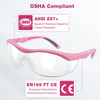 WORKPRO 3 pack Safety Glasses Z871 Anti Fog Eye Protection Safety Goggles Ideal for Lab Travel Dental Carpentry ConstructionPink