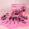 WORKPRO 52Piece Pink Tools Set Household Tool Kit with Storage Toolbox Basic Tool Set for Home Garage Apartment Dorm New House Back to School and as a Gift  Pink RibbonWORKPRO 52Piece Pink Tools Set Household Tool Kit with Storage Toolbox Basic Tool Set for Home Garage Apartment Dorm New House Back to School and as a Gift  Pink Ribbon